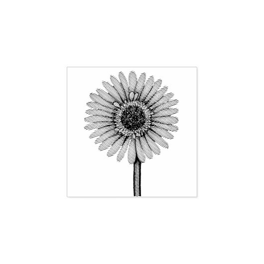 Gerbera Daisy Gummistempel (Prägung)