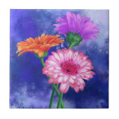 Gerbera Daisy Keramik Tile Fliese (Vorderseite)