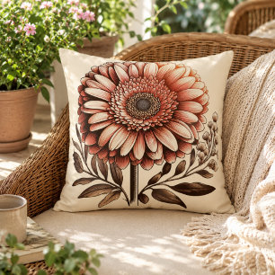 Gerbera-Daisy-Kissen für garteninspirierten Komfor Kissen