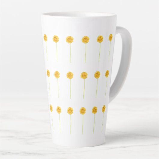 Gerbera daisy Latte Tasse (Rechte Ecke)