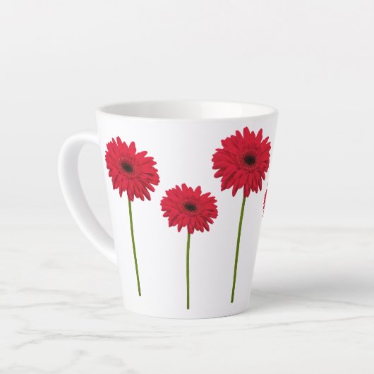 Gerbera Daisy Latte Tasse (Linke Ecke)