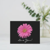 Gerbera Daisy Liebe You Postcard Postkarte (Stehend Vorderseite)
