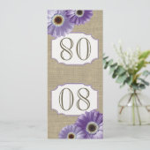 Gerbera Daisy Lila Tischnummer (Stehend Vorderseite)