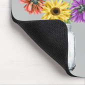 Gerbera Daisy Mason Jar Monogram für sie Mousepad (Ecke)