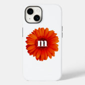 Gerbera Daisy Monogram Initial Case-Mate iPhone Hülle (Rückseite)