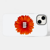 Gerbera Daisy Monogram Initial Case-Mate iPhone Hülle (Rückseite (Horizontal))