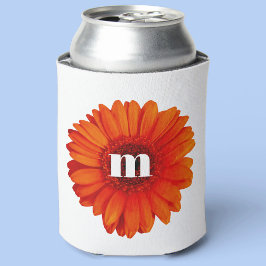 Gerbera Daisy Monogram Initial Dosenkühler