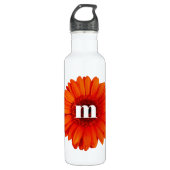 Gerbera Daisy Monogram Initial Edelstahlflasche (Vorderseite)