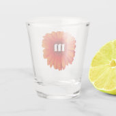 Gerbera Daisy Monogram Initial Schnapsglas (Rückseite)