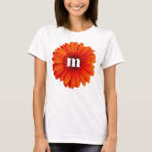 Gerbera Daisy Monogram Initial T-Shirt (Vorderseite)