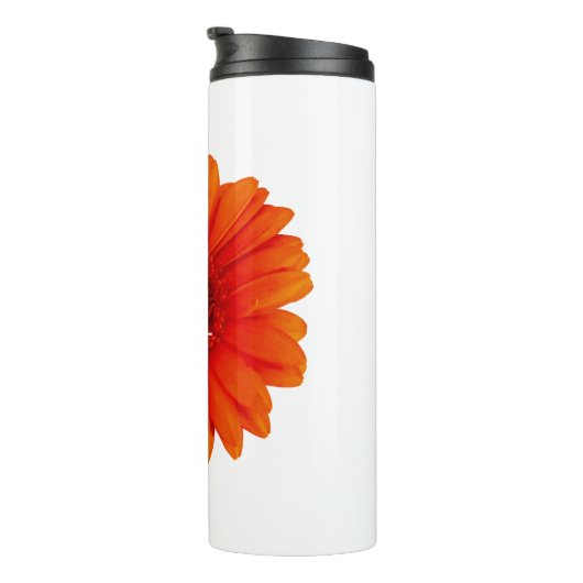 Gerbera Daisy Monogram Initial Thermosbecher (Nach rechts gedreht)