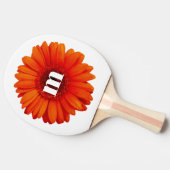 Gerbera Daisy Monogram Initial Tischtennis Schläger (Seitenansicht)