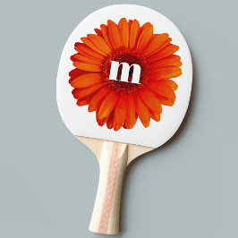 Gerbera Daisy Monogram Initial Tischtennis Schläger