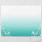 Gerbera Daisy Orange Aqua Order of Service Program (Rückseite)