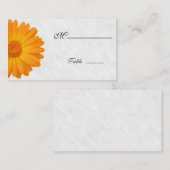 Gerbera Daisy Orange white Platzkarte for Occasion (Vorne/Hinten)