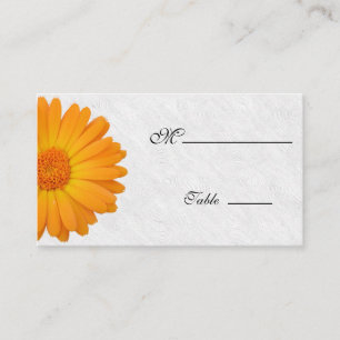 Gerbera Daisy Orange white Platzkarte for Occasion