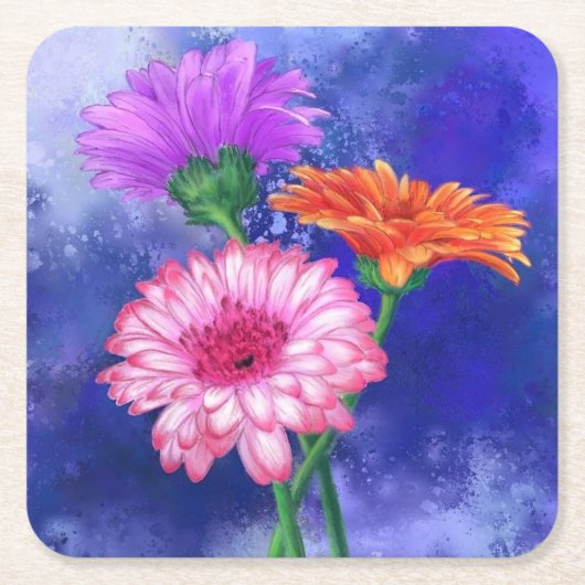 Gerbera Daisy Paper Untersetzer (Vorderseite)