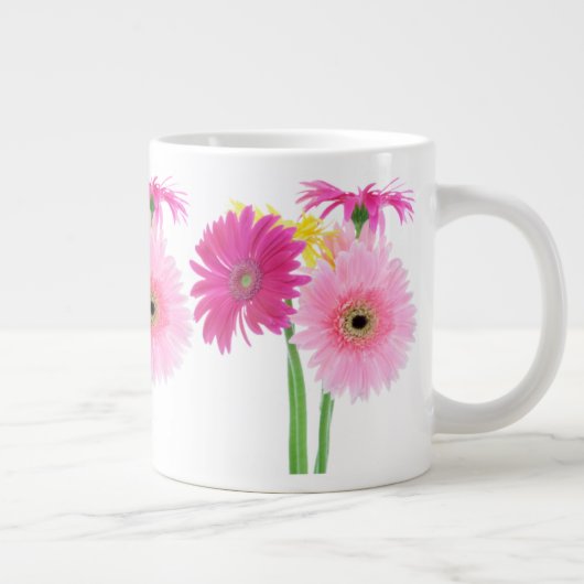 Gerbera Daisy Piink Blume Jumbo-Tasse (Rechts)