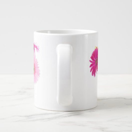 Gerbera Daisy Piink Blume Jumbo-Tasse (Rückseite)