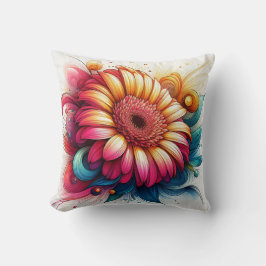 Gerbera Daisy Pillow für Garden-Inspiriert Komfort Kissen