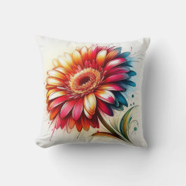 Gerbera Daisy Pillow für Garden-Inspiriert Komfort Kissen