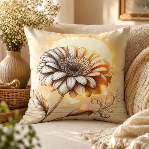 Gerbera Daisy Pillow für Garden-Inspiriert Komfort Kissen