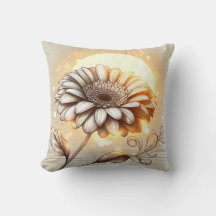 Gerbera Daisy Pillow für Garden-Inspiriert Komfort