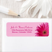 Gerbera Daisy Pink Wedding Rücksendeadresse (Insitu)