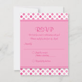 Gerbera Daisy Polka Dot Bat Mitzvah Reply Card RSVP Karte (Rückseite)