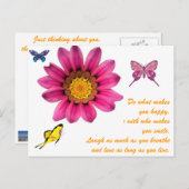 Gerbera Daisy Postkarte (Vorne/Hinten)