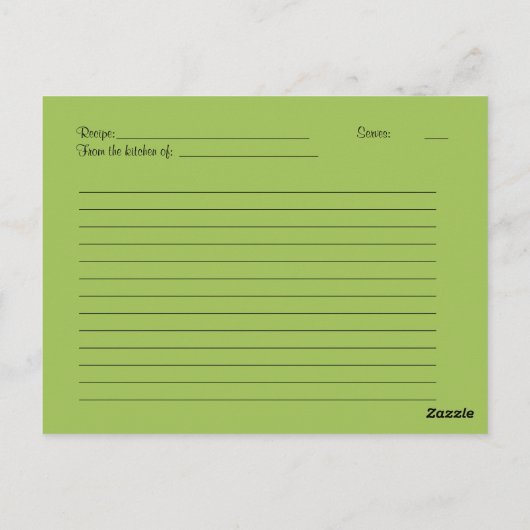 Gerbera Daisy Rezept Card für die Braut Postkarte (Rückseite)