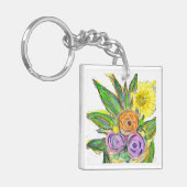 Gerbera Daisy Schlüsselanhänger (Vorderseite links)