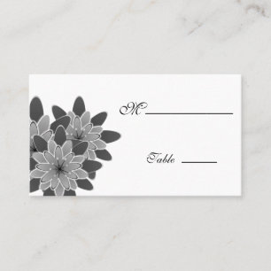 Gerbera Daisy Schwarz-weiße Platzkarte für den Ber