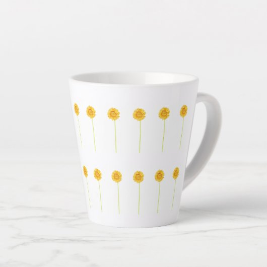 Gerbera daisy Small Latte Tasse (Rechte Ecke)