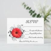 Gerbera Daisy Theme RSVP Karte (Stehend Vorderseite)