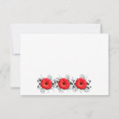 Gerbera Daisy Theme RSVP Karte (Rückseite)