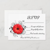 Gerbera Daisy Theme RSVP Karte (Vorne/Hinten)