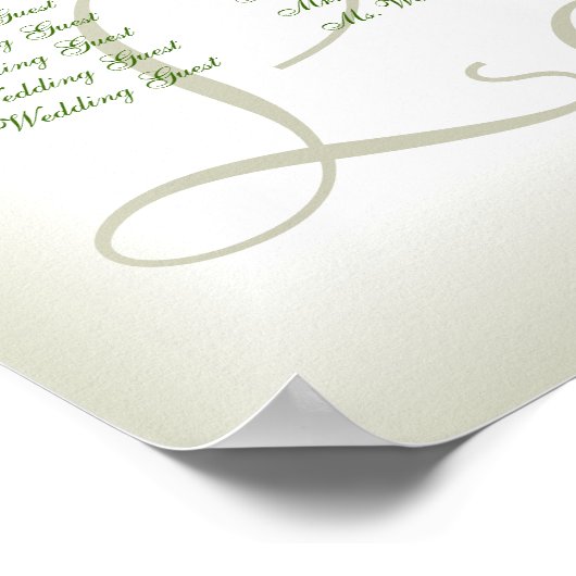 Gerbera Daisy Trio Wedding Guest Seating Chart Poster (Ecke)