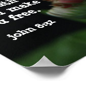 Gerbera Daisy w/ Scripture Verse (John 8:32) Poster (Ecke)