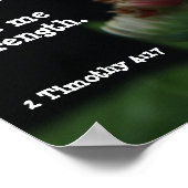 Gerbera Daisy w/ Scripture Verse (Timothy 4:17) Poster (Ecke)