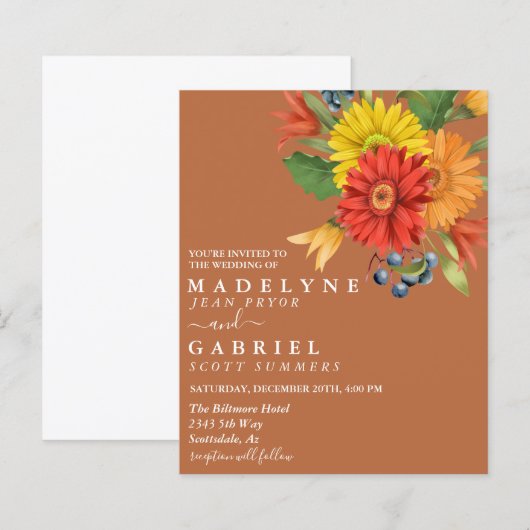 Gerbera Daisy Wedding Bouquet Floral Budget (Vorne/Hinten)