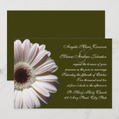 Gerbera Daisy Wedding Einladung (Vorne/Hinten)