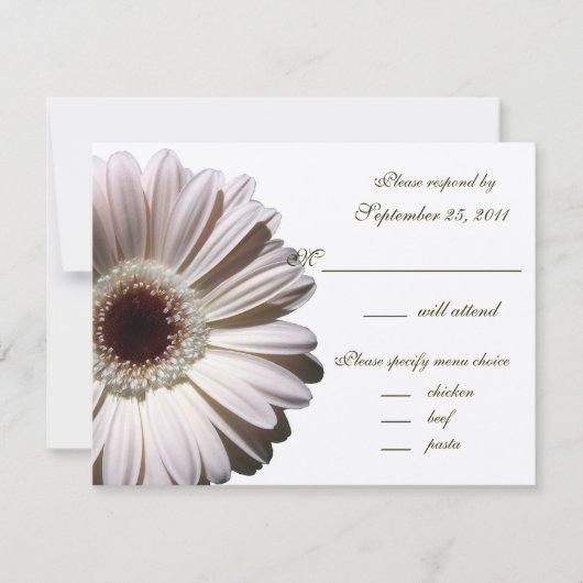 Gerbera Daisy Wedding/ Response RSVP Karte (Vorderseite)
