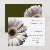 Gerbera Daisy Wedding/ Response RSVP Karte (Vorne/Hinten)