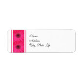 Gerbera Daisy Wedding Return Address Label (Vorne)