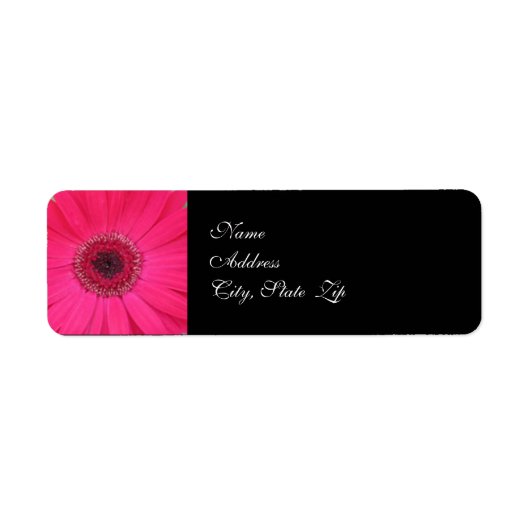 Gerbera Daisy Wedding Return Address Label (Vorne)