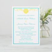 Gerbera Daisy Wirbel Wedding Invite Einladung (Stehend Vorderseite)