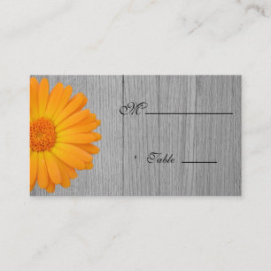 Gerbera Daisy Wood Platzkarte für Hochzeitsfeier