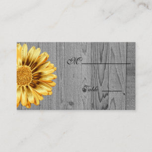 Gerbera Daisy Wood Platzkarte für Hochzeitsfeier