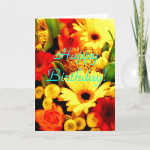 ☼ ✿ Gerbera Dasies "HappyBirthday" Card ✿ ☼ Karte